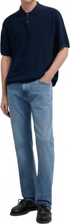Mavi Polo Neck Knit Shirt In Total Eclipse