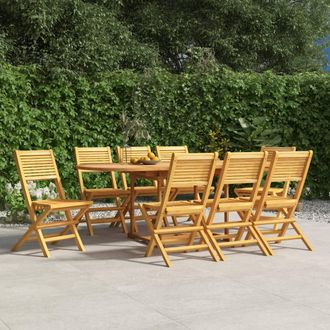 vidaXL Sillas De Jard&iacute;n Plegables 8 Uds Madera Maciza Teca 47x62x90 Cm Vidaxl