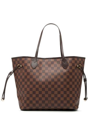 Louis Vuitton 2015 Damier Ebene Neverfull MM tote bag - women - Calf Leather/Fabric - One Size - Brown