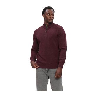Barbour Heren Truien Vesten Holden Half Zip Knitted Jumper Truien - Heren - Truien - Rood - Maat: M