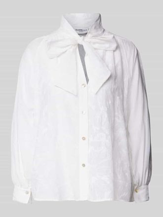 Marella Hemdbluse aus Baumwoll-Seiden-Mix in Weiss, Gr&ouml;&szlig;e 36