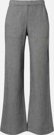 Velvet Braylen houndstooth cotton wide-leg pants