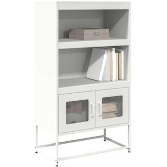 vidaXL Credenza Bianca 68x39x123 cm in Acciaio - Vidaxl