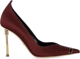 Elisabetta Franchi Burgundy Satin Pump