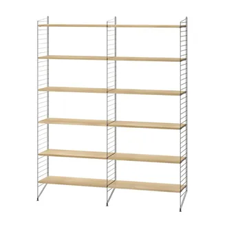 String Furniture String - Regal 120x200cm, Eiche / dunkelgrau