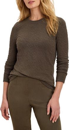 Nic+Zoe Crinkle Knit Top in Kelp at Nordstrom, Size Xx-Large