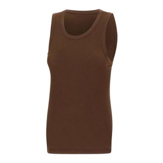 Entire studios Sleeveless Tops, female, Brown, Size: XS Sheer Tank