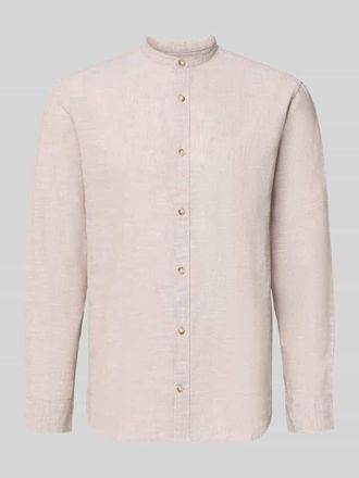 Jack & Jones Jack & Jones Regular Fit Freizeithemd aus Baumwoll-Leinen-Mix in Sand, Gr&ouml;&szlig;e XXL