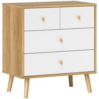 HOMCOM C&oacute;moda para dormitorio 60x35x65 cm madera natural