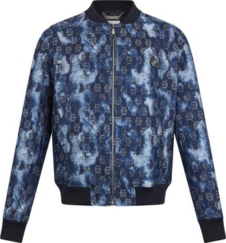 Philipp Plein Jacquard Denim Bomber Monogram