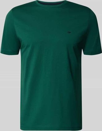 Fynch-Hatton Fynch-Hatton T-Shirt mit Rundhalsausschnitt und Label-Stitching in Dunkelgruen, Gr&ouml;&szlig;e 3XL