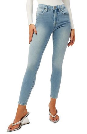 Good American Good Legs Ankle Skinny Jeans in Blue629N at Nordstrom, Size 12