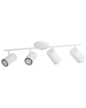 Eglo Eglo Calloway 4 Light Fixed Track Light With White Finish & White Lamp Heads