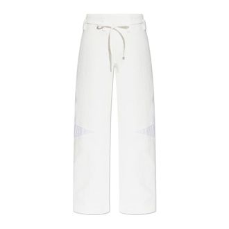 Tory Burch Tory Burch, Sweatpants, female, White, Size: XS Cotton Pant