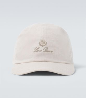 Loro Piana Gorra de lino con logo