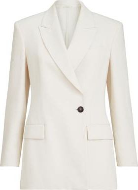 Brunello Cucinelli Couture twill blazer in Milk at Nordstrom, Size 42 It