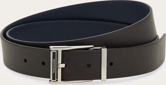 Ferragamo Uomo Cintura reversibile e regolabile Marrone