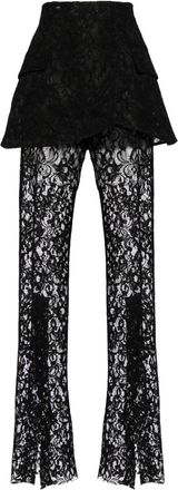 A.W.A.K.E. lace basque trousers - women - Silk/Recycled Polyester - 34 - Black