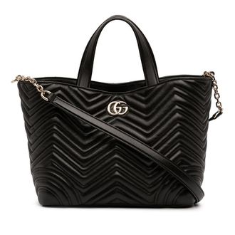 Gucci Pre-owned Gucci Medium GG Marmont Matelasse Calfskin Betty Tote Ladies UZMYBF56TBQ1126Y