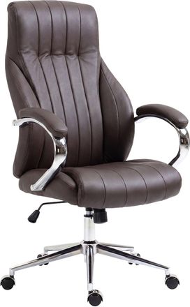 Clp Clp - Silla De Oficina Wigan En Cuero Real Marr&oacute;n
