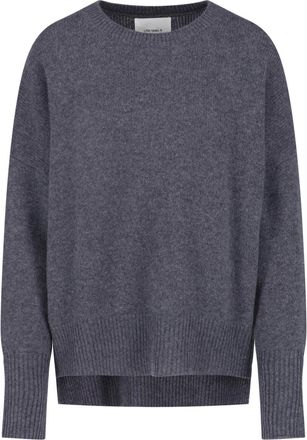 Lisa Yang Grey Relaxed Fit Ribbed Knit Sweater