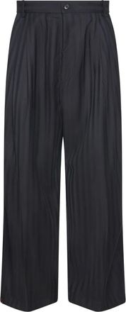 Hed Mayner Pantaloni a righe - Nero