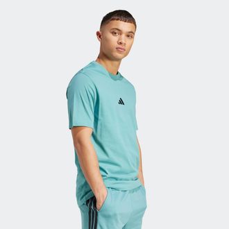 adidas T-Shirt ADIDAS SPORTSWEAR M SL SJ T, Herren, Gr. S, schwarz (powder teal, schwarz), Obermaterial: 100% Baumwolle, normal, Rundhals, Shirts T-Shirt, sp