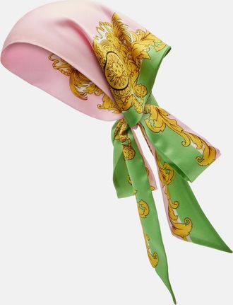 Versace Printed silk twill scarf