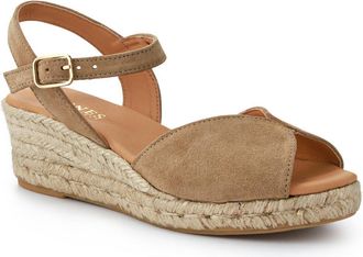 Jones Bootmaker Womens Ravena Leather Espadrilles - Tan - Size UK 4