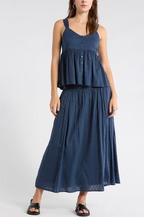 Melrose and Market Clip Dot Button-Up Tank in Navy Dipper at Nordstrom Rack, Size Xx-Small