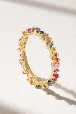 Suzanne Kalan Anello In Oro 18 Carati Con Zaffiri Eternity