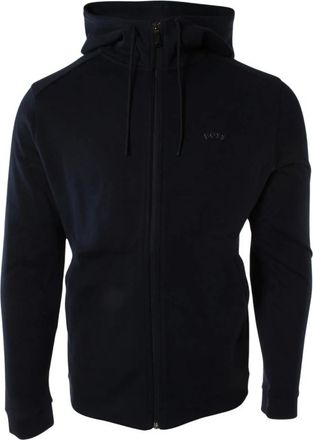 HUGO BOSS Saggy Curved - Heren - Vesten met rits - Blauw - S - Wol - Hoodies & sweatvesten