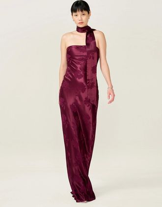 Omnes Womens Myla Dress in Deep Wine - Red - Size: 16