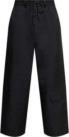 Yohji Yamamoto Pantaloni con coulisse - Nero