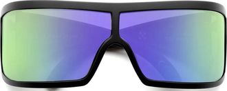 Retro Superfuture Bones Obsidian Black Sunglasses