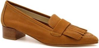 Amalfi By Rangoni Asti Pointed Toe Kiltie Loafer Pump in Cognac Long Beach at Nordstrom, Size 8.5