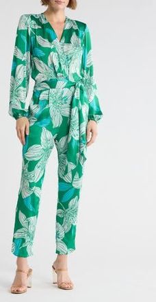 Ramy Brook Valery Jumpsuit in Sea Green Lily Print at Nordstrom Rack, Size 00