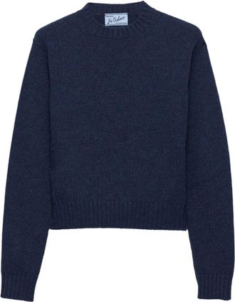 Prada ribbed Re-Cashmere sweater - women - Recycled Cashmere - 38 - Blue