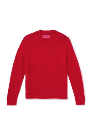 The Elder Statesman Thistle Brushed Suri Alpaca-Blend Sweater