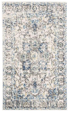 Safavieh Alfombra tradicional de polipropileno gris/blanco, 122 x 183 cm