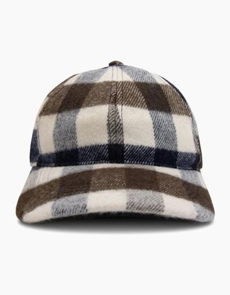 Aquascutum Mens Aquascutum Water Repellent Macro Club Check Baseball Cap Macro Club Check 30 - Size: OS
