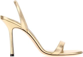 Jimmy Choo London Gold Solid Jenn Heels