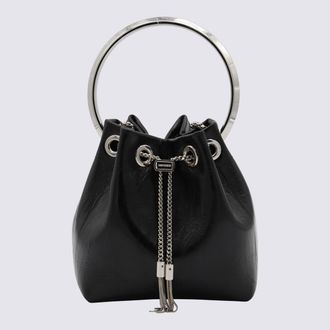 Jimmy Choo London Black Leather Top Handle Bag