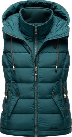 Marikoo dames gewatteerd vest - Taisaa, licht met capuchon & snackvak