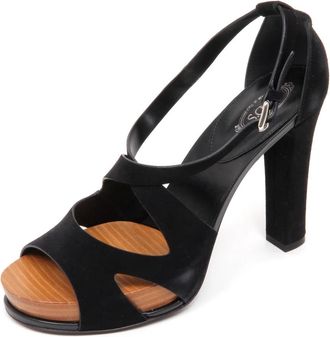Tod's Stijlvolle Sandaal Schoen Made in Italy - Dames - Sandalen met hakken - Zwart - 37 EU - Leer - Schoenen