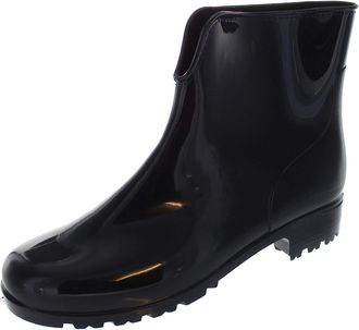 StormWells Ladies Ankle Short Navy Wellington Boots - Navy Blue PVC, Ladies UK 6 / EU 39