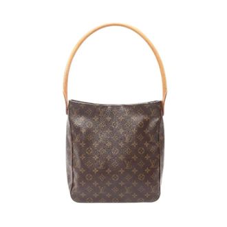 Louis Vuitton Pre-owned Looping GM Monogram Schoudertas - Dames - Pre-owned - Bruin - Maat: ONE Size Leer