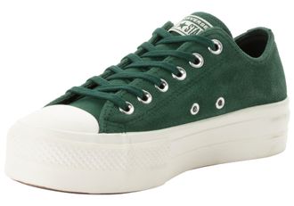Converse Sneaker CONVERSE CHUCK TAYLOR ALL STAR LIFT PLATFORM COLORFUL SUEDE, Damen, Gr. 37,5, branch out, branch out, egret, Leder, Schuhe Sneaker
