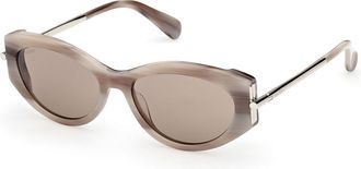 Max Mara MM0167 60E Womens Sunglasses Brown Size 54