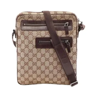 Gucci Vintage, unisex, Beige, ONE Size, Leer, Pre-owned GG Canvas Shoulder Bag